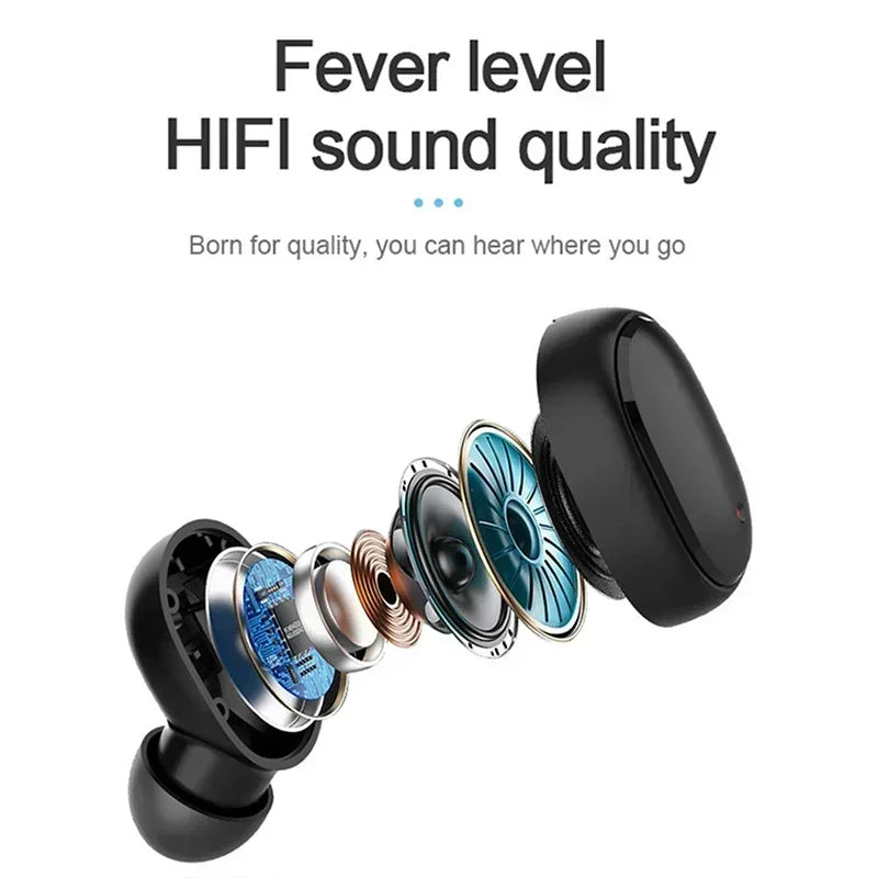 A6S TWS Earphones Wireless Bluetooth 5.1 Headphones Touch Control Earbuds with Mic Earphones Sport Waterproof Headset for Xiaomi